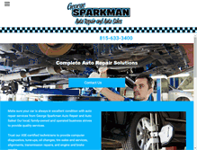 Tablet Screenshot of georgesparkmanautorepair.com